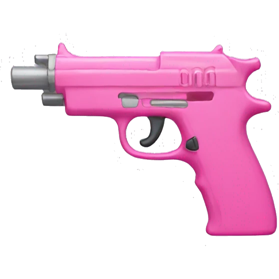 pink gun with heart on it emoji
