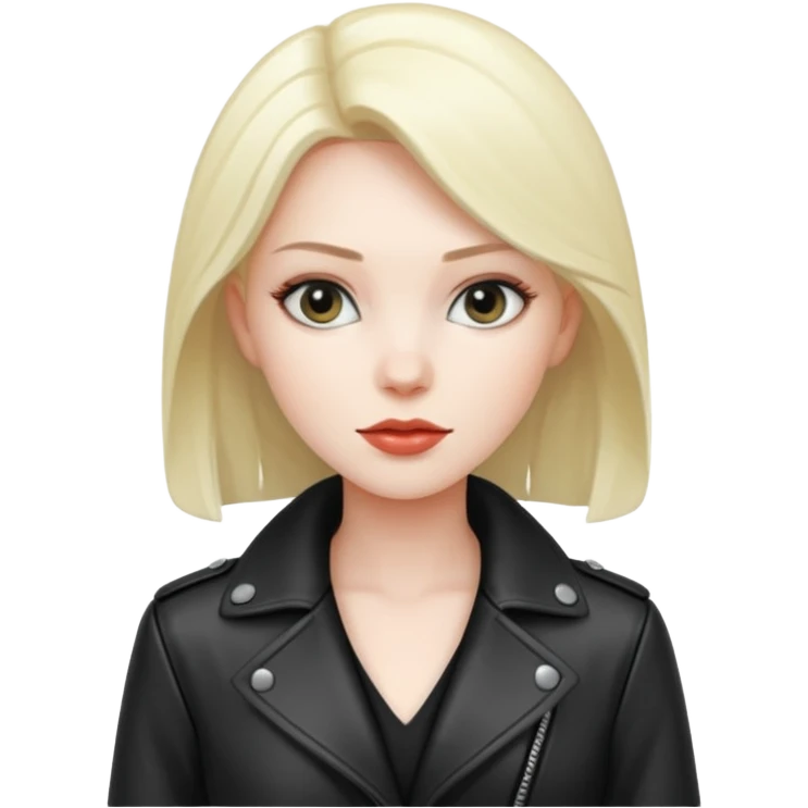 Black leather coat for woman emoji