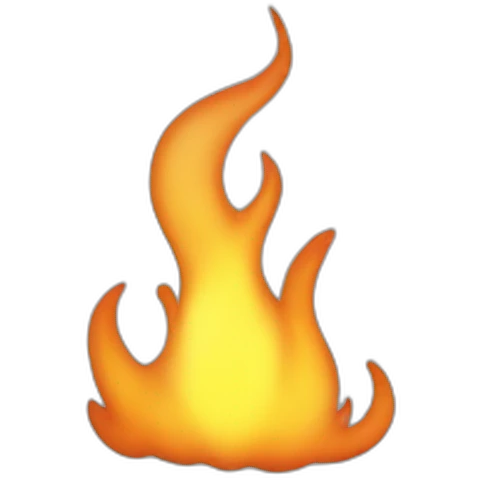 Flamme qui rigole emoji