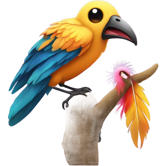 A Bird eat a Worm emoji