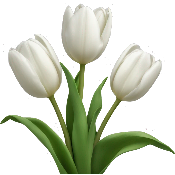 White tulips emoji