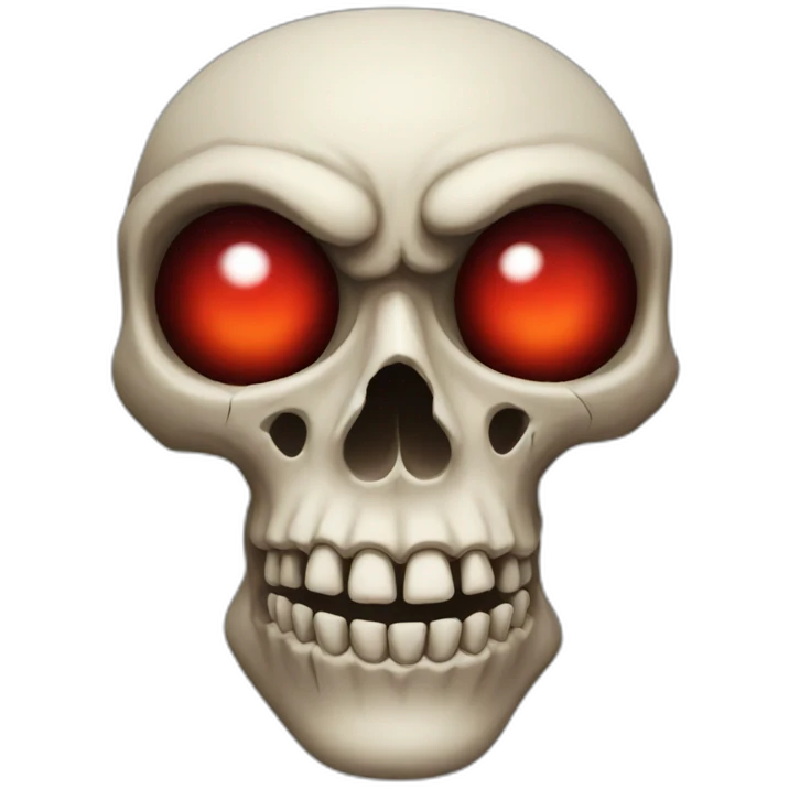 Skull red eyes emoji