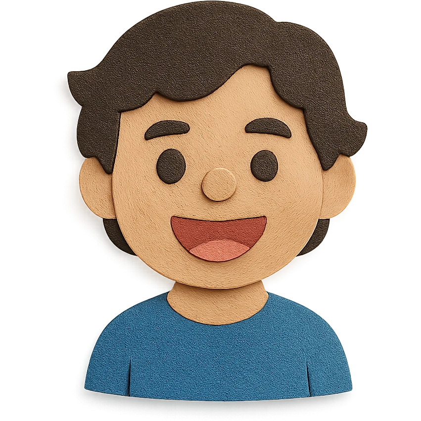 character with dark brown wavy hair, big brown eyes, small nose, big pink mouth, medium weight, medium height emoji