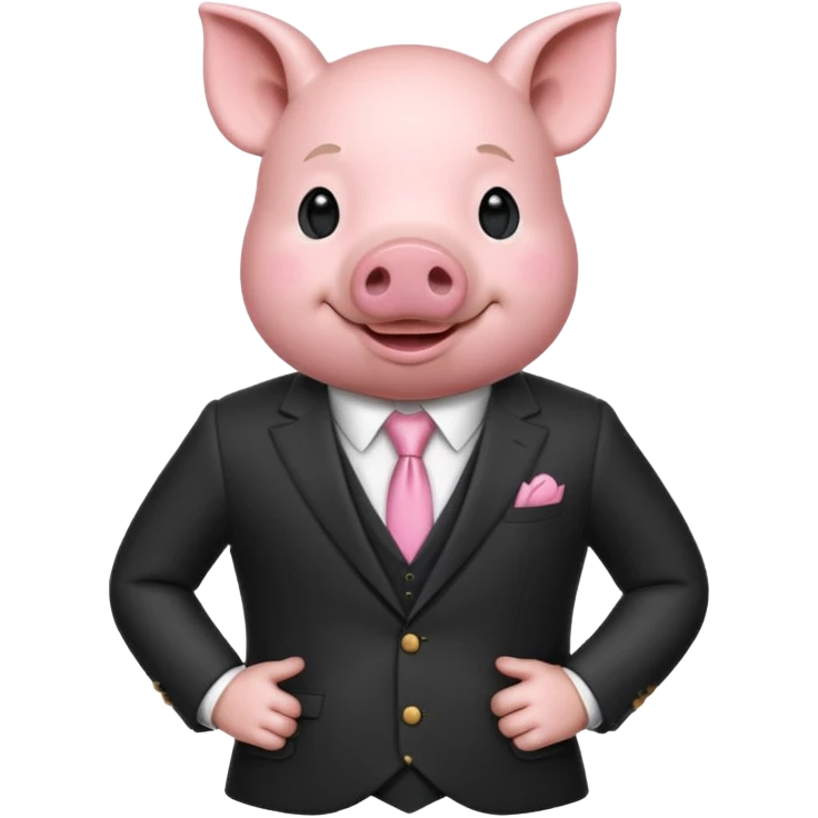 Pig in a suit emoji