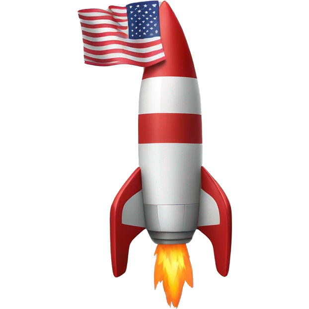 rocket with usa flag emoji
