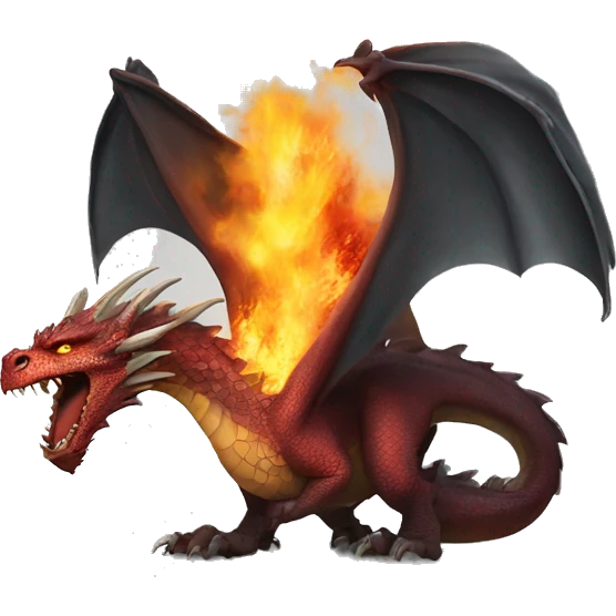 Dragon spitting fire at game of thrones style  emoji