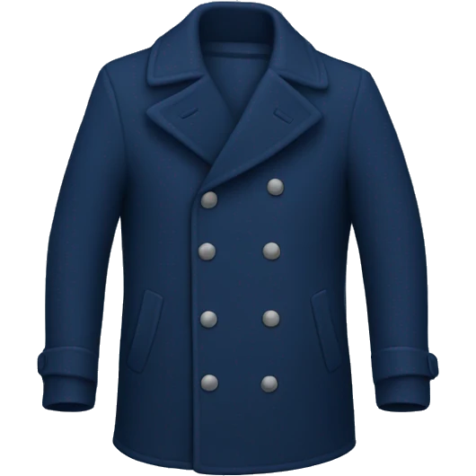 Midnight blue pea coat  emoji