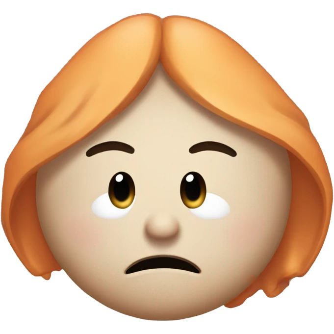 Very tired apricot emoji