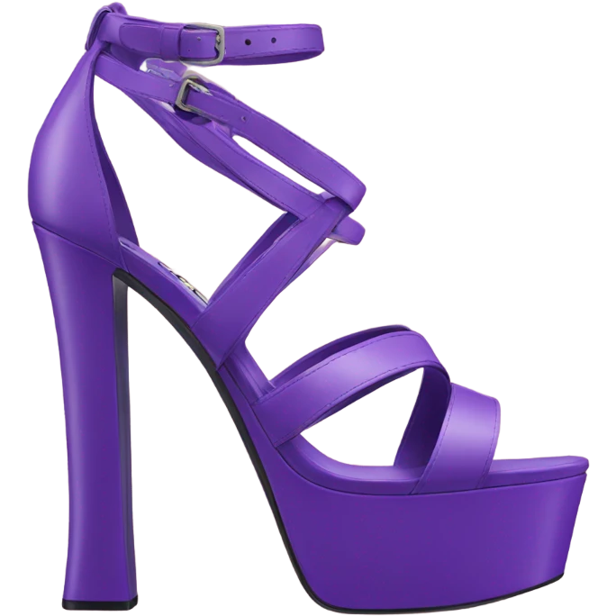Platform Prada sandals purple emoji