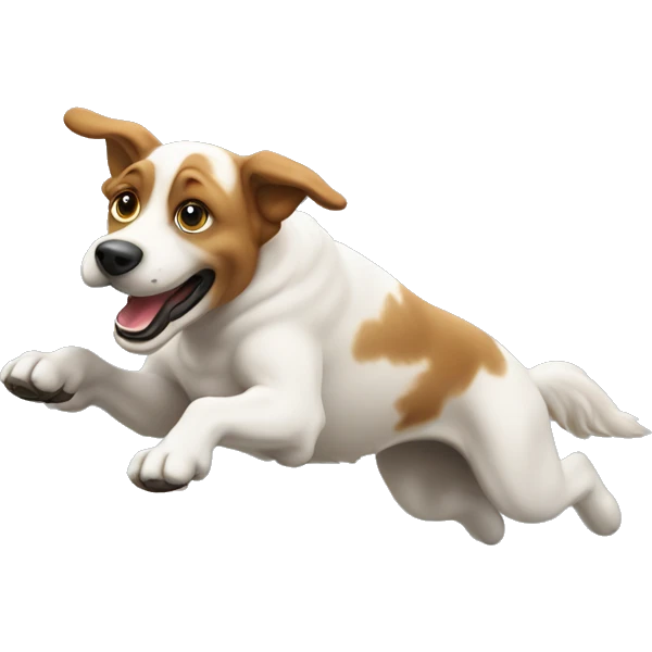 Agility dog jumping over anvil emoji