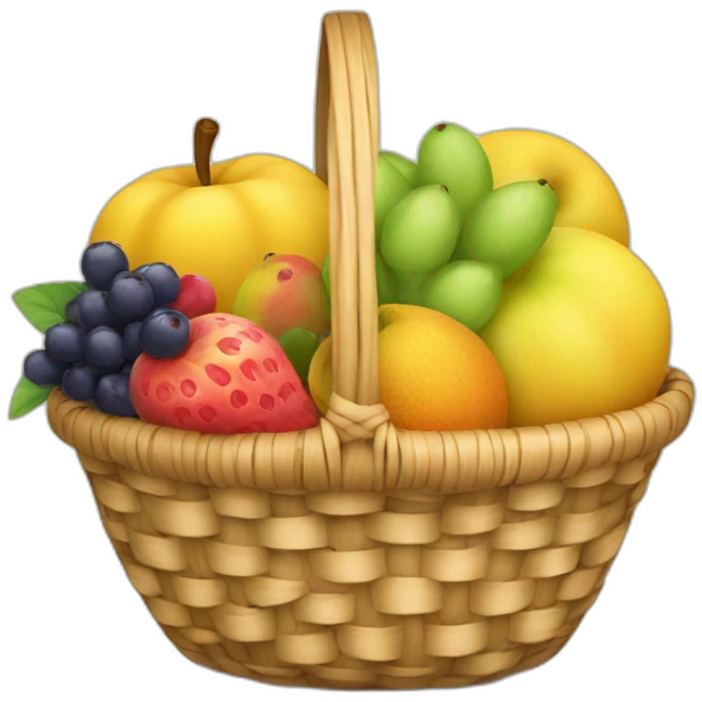 basket full of fruit emoji
