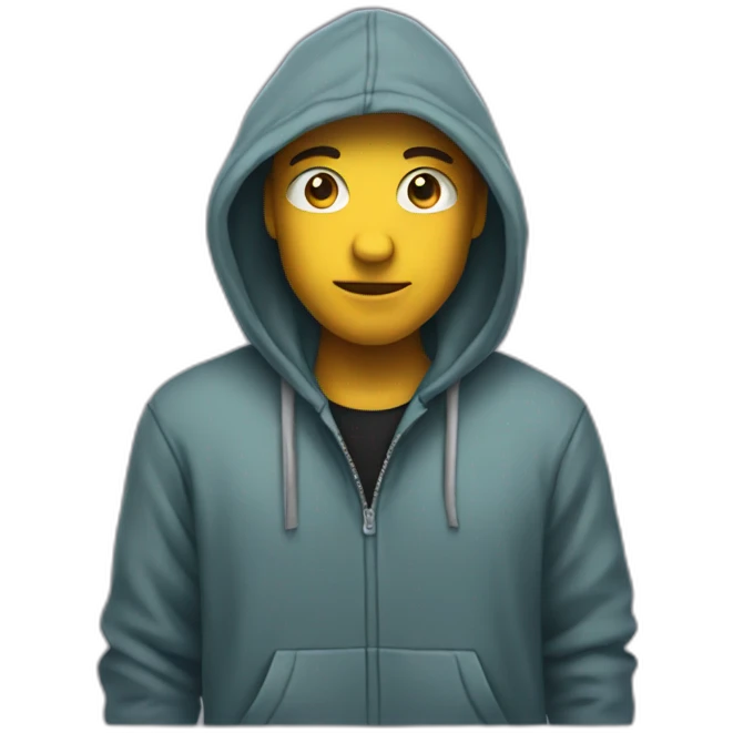 hoodie no human emoji