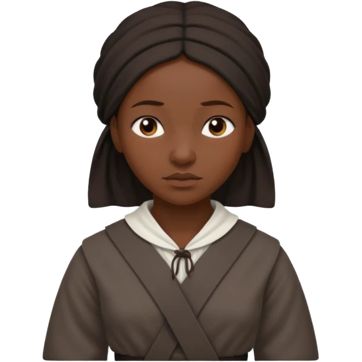 Black puritan slave female emoji