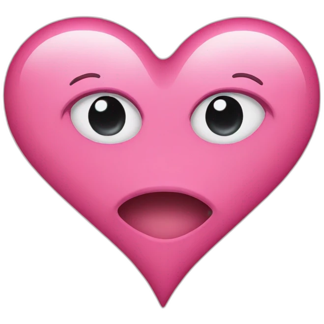 pink heart eyes emoji