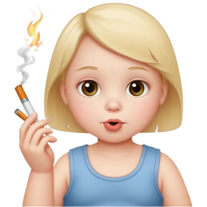 Baby smoking a cigarette emoji
