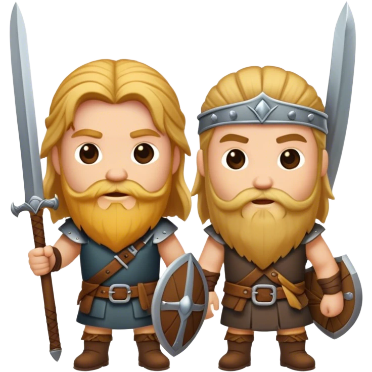 Dos vikingos peleando emoji