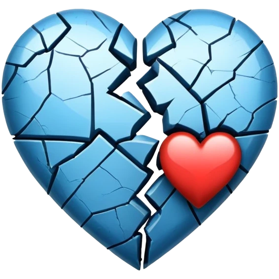 Blue broken heart emoji
