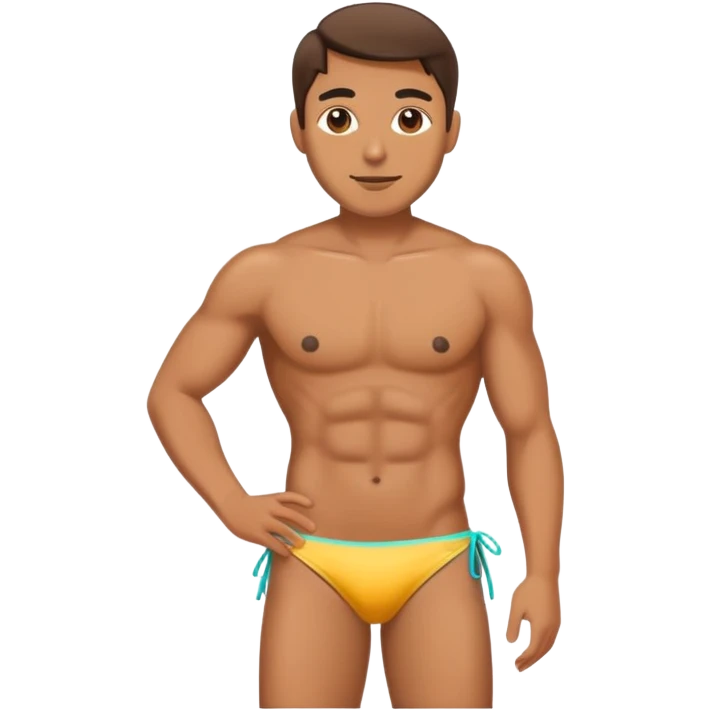 man with bikiny emoji