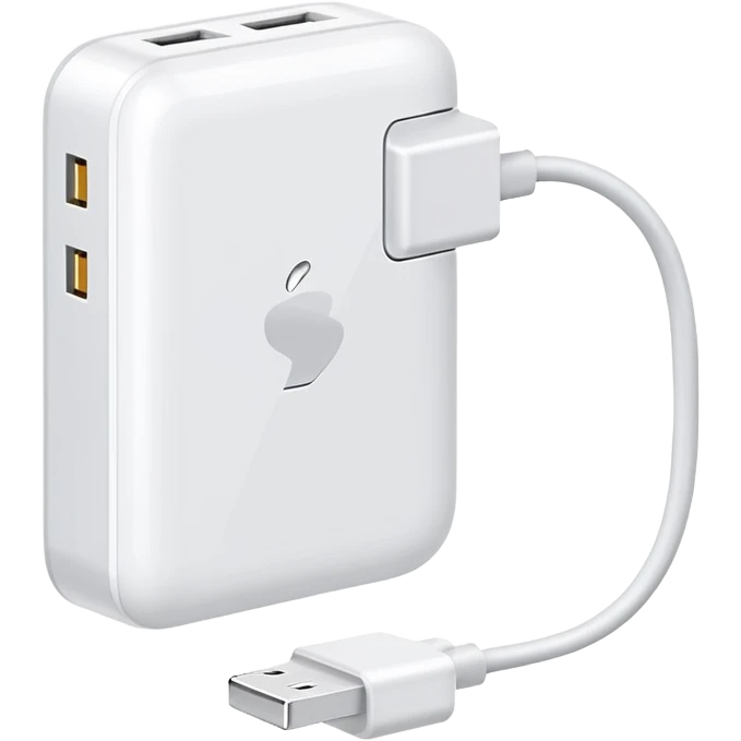 white phone charger emoji