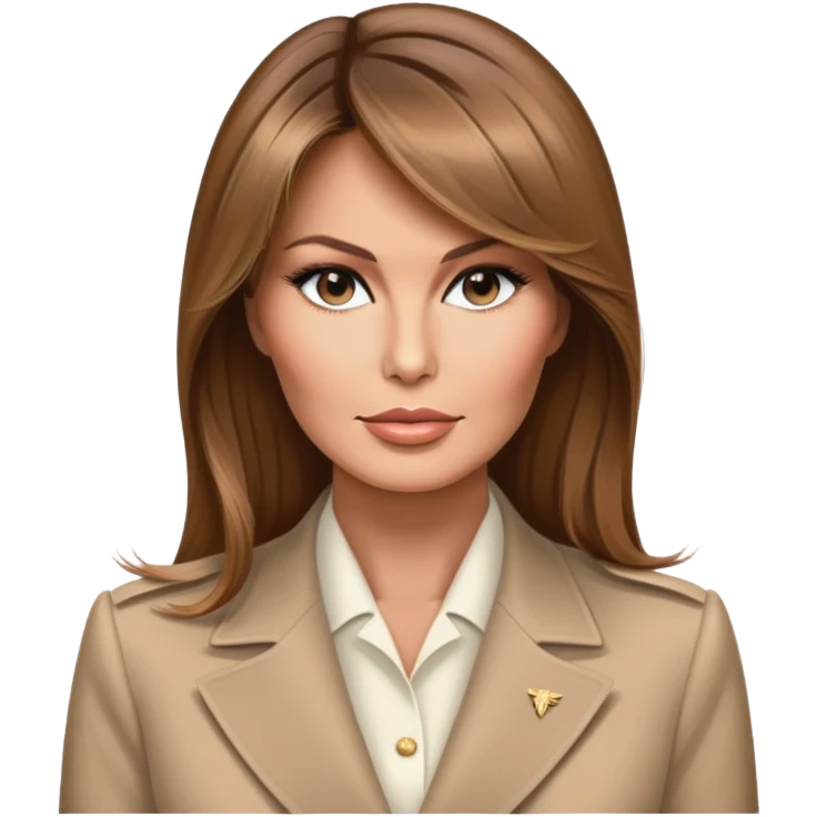 Melania Trump former First Lady with elegant style and light brown hair emoji