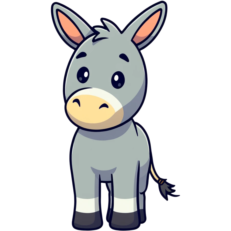 sad blue donkey emoji