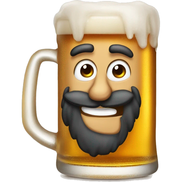 Birra con la faccia arabiata emoji