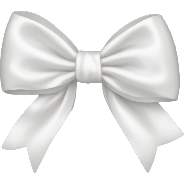 white satin bow emoji