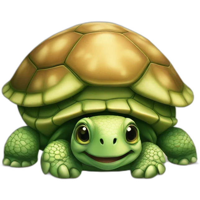 Cutest turtle with baby face emoji