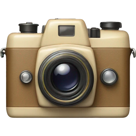 Photocamera retro beige  emoji