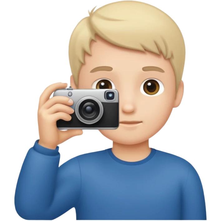 tiny person taking photo emoji