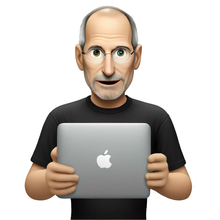 steve jobs eating applr emoji