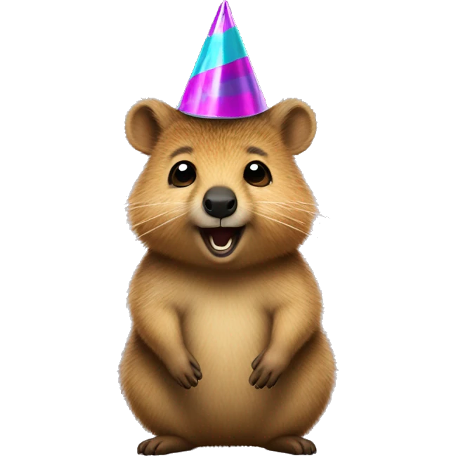 quokka with party hat emoji