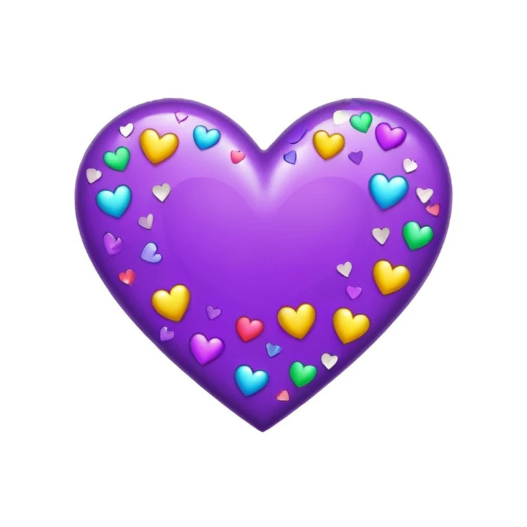 purple heart with a confetti pattern emoji