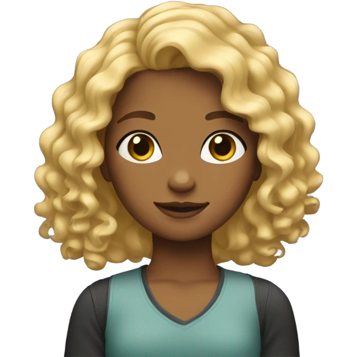 a girl with blonde curly hair emoji