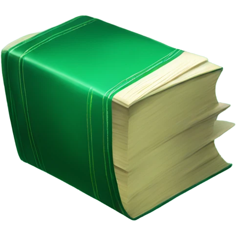 emerald green book emoji