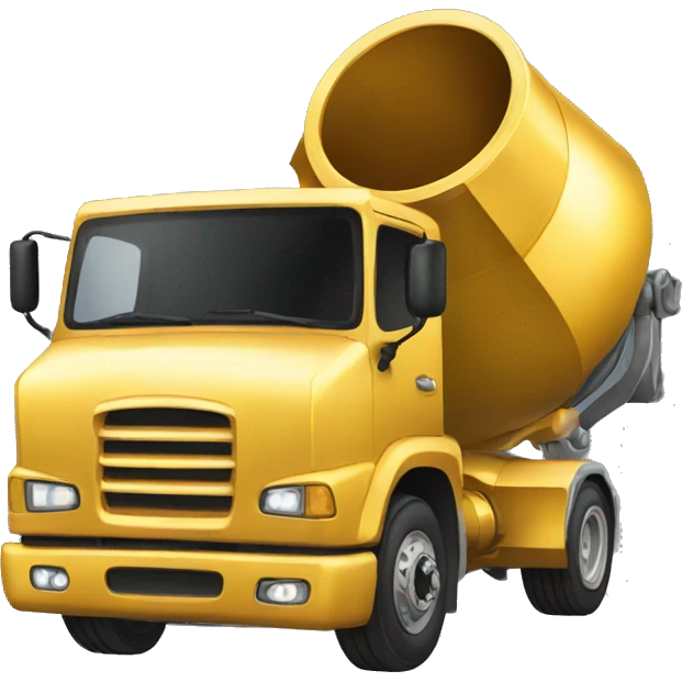 a cement mixer wearing gold jewelry emoji