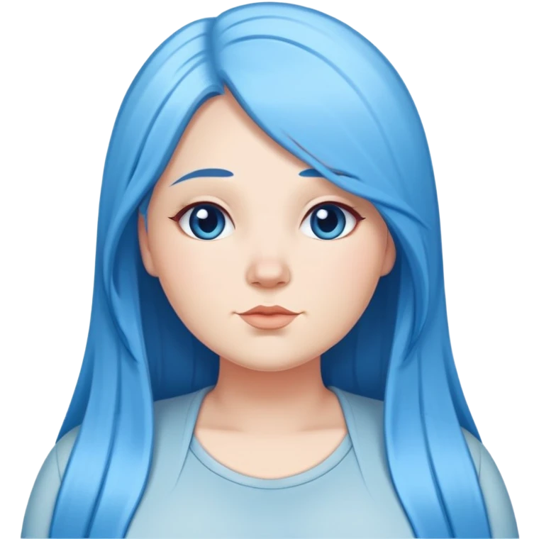 Perfect {{{bbw}}} {{straight very long medium to sky blue hair}} emoji