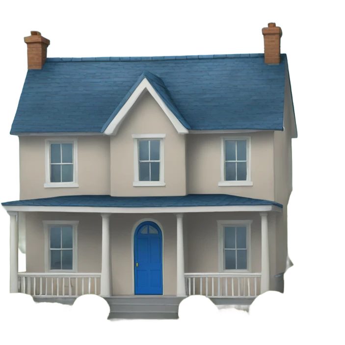 House with a blue door emoji