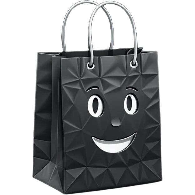 shopping bag black emoji