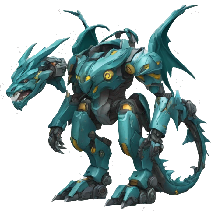 Mecha Dragon full body emoji