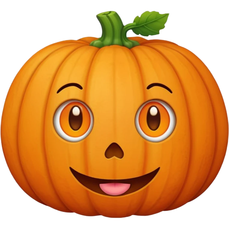 Cute Pumpkin with blush nd cute face like a doodle emoji