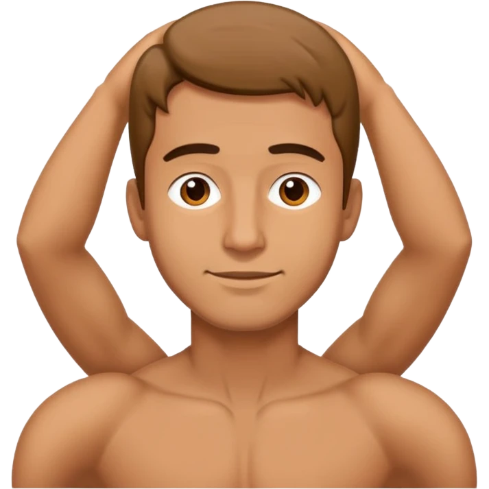 Man with arms around neck  emoji