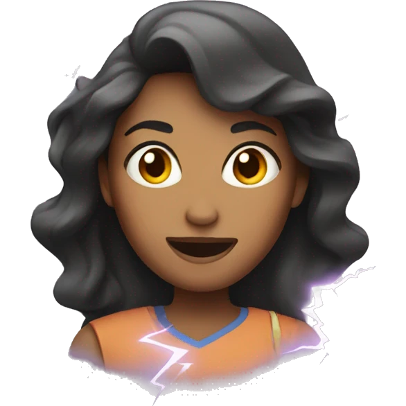 woman with lightning power emoji