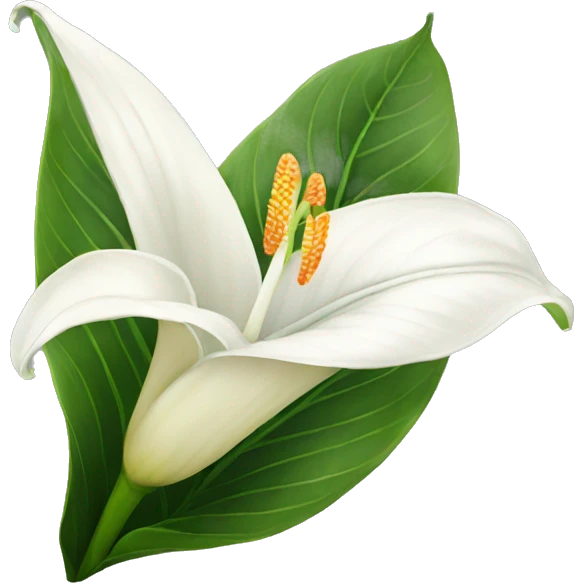 Peace lilies flower emoji