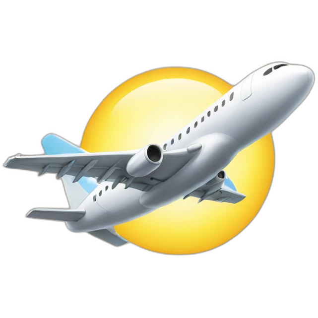 airplane sunshine emoji
