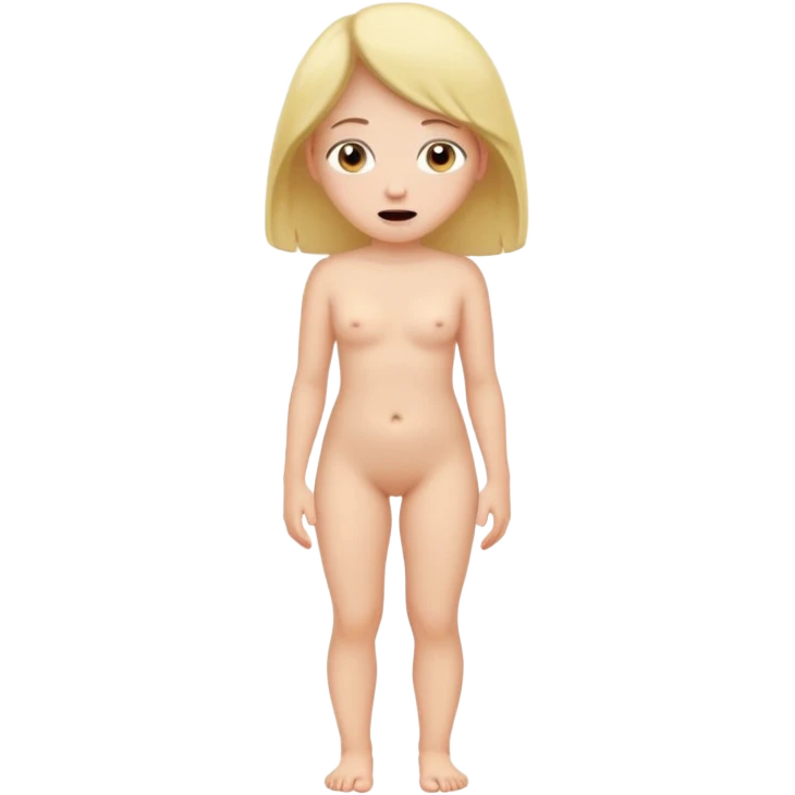 Girl naked standing and farting emoji