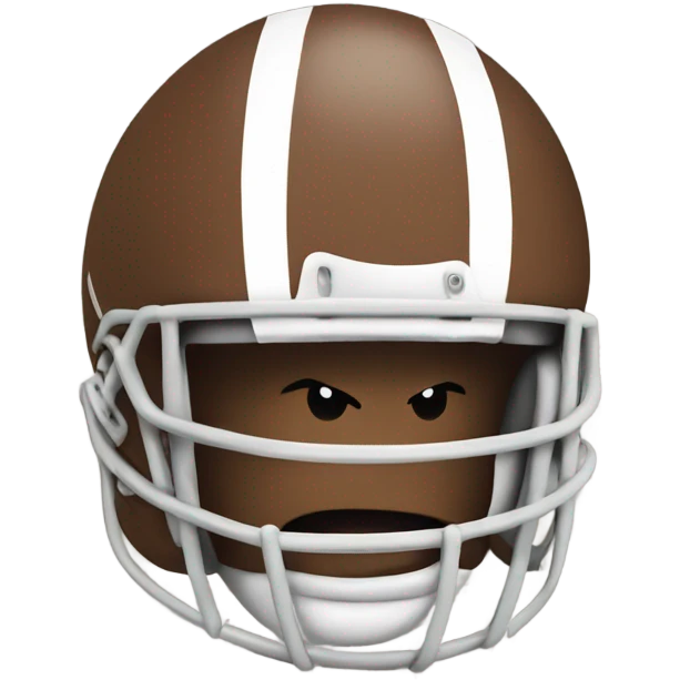 Football with angry face emoji