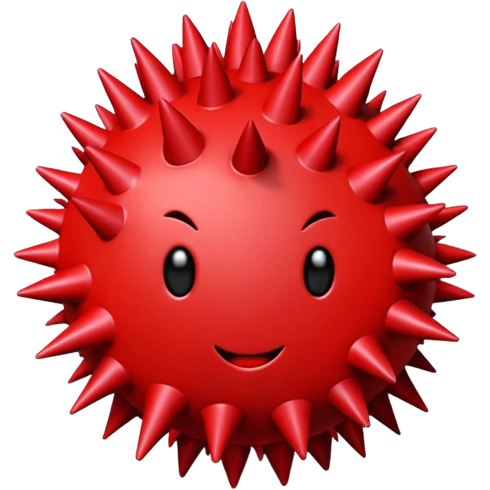 Spiky Stress Ball red emoji