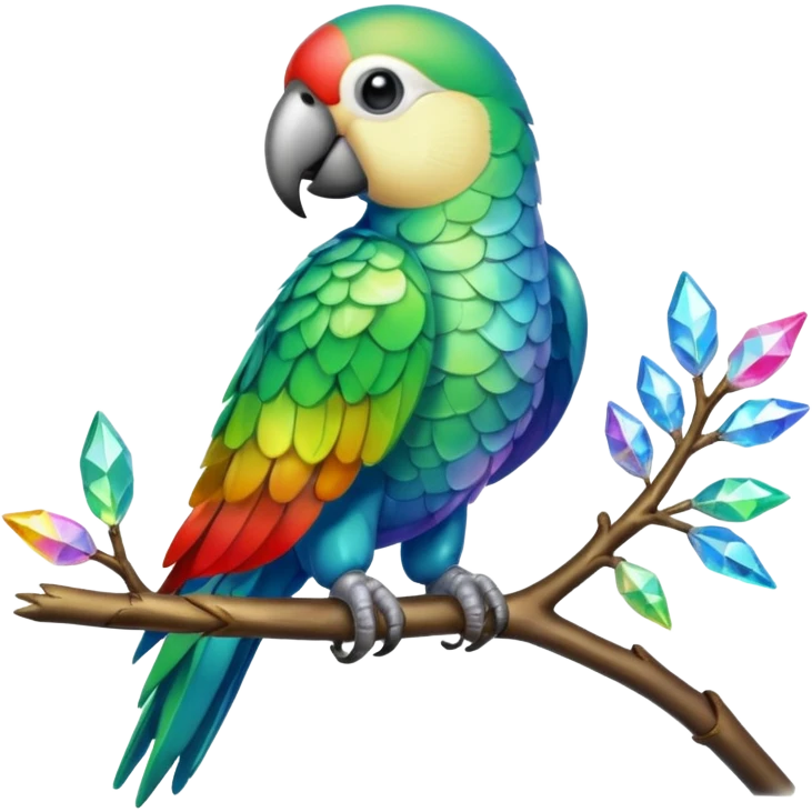 Crystal parrot emoji