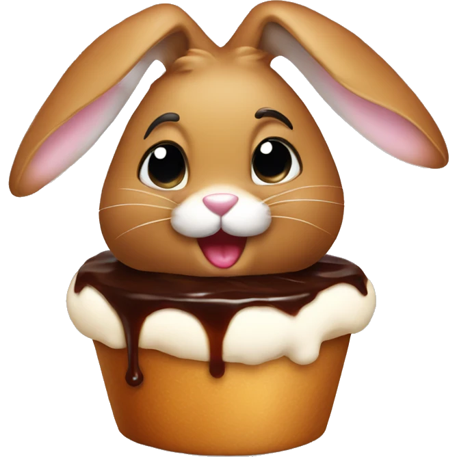 Rabbit with caramel sauce emoji